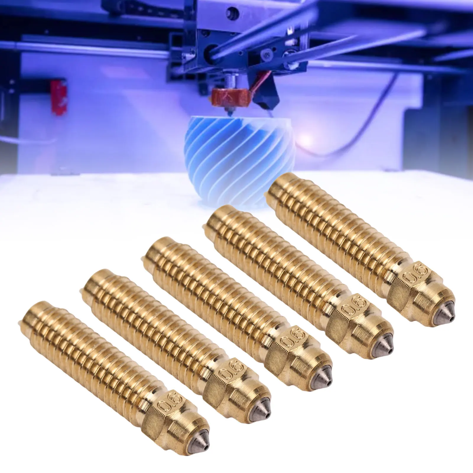 

Биметаллическое сопло для 3D-принтера Elegoo Carbon, 0.6 мм, латунь и нержавеющая сталь, сменное