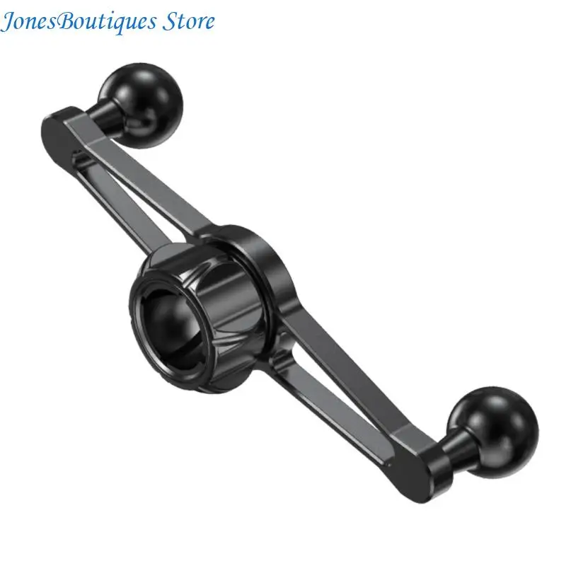 

Two Phone Mount 17mm Ball Head Adapters Metal Clamp 360 Rotating for Tripods W8KE