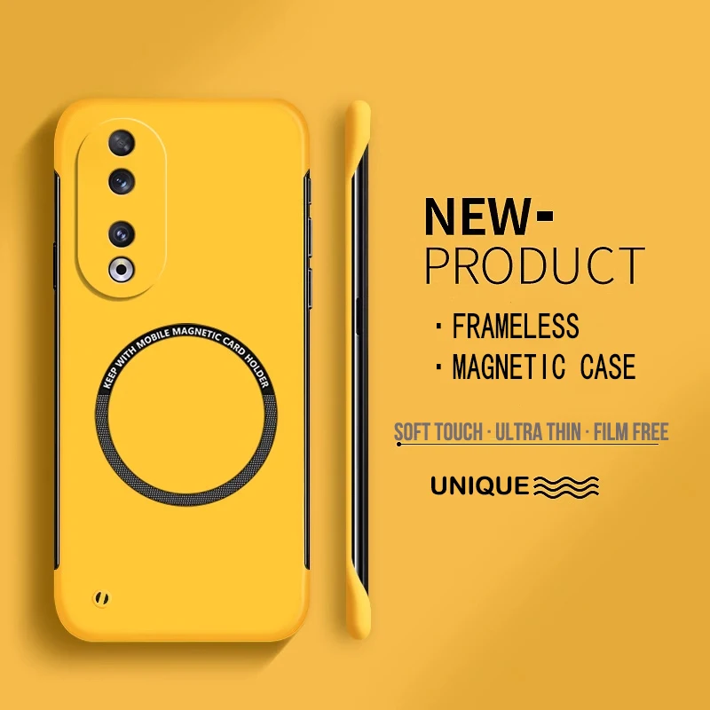 Dünne, harte PC-Magnet-Handyhülle ohne Rahmen für Huawei Honor 300 200 100 90 70 50 Magic 7 Pro Lite SE X9A X9C Smart Matte Cover