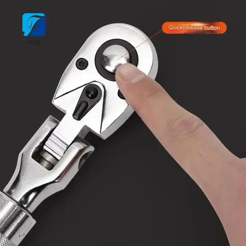 

A55F-72-Tooth Carbon Steel Retractable Ratchet Wrench Automatic Quick Release Spanner Multifunctional Hand Tool