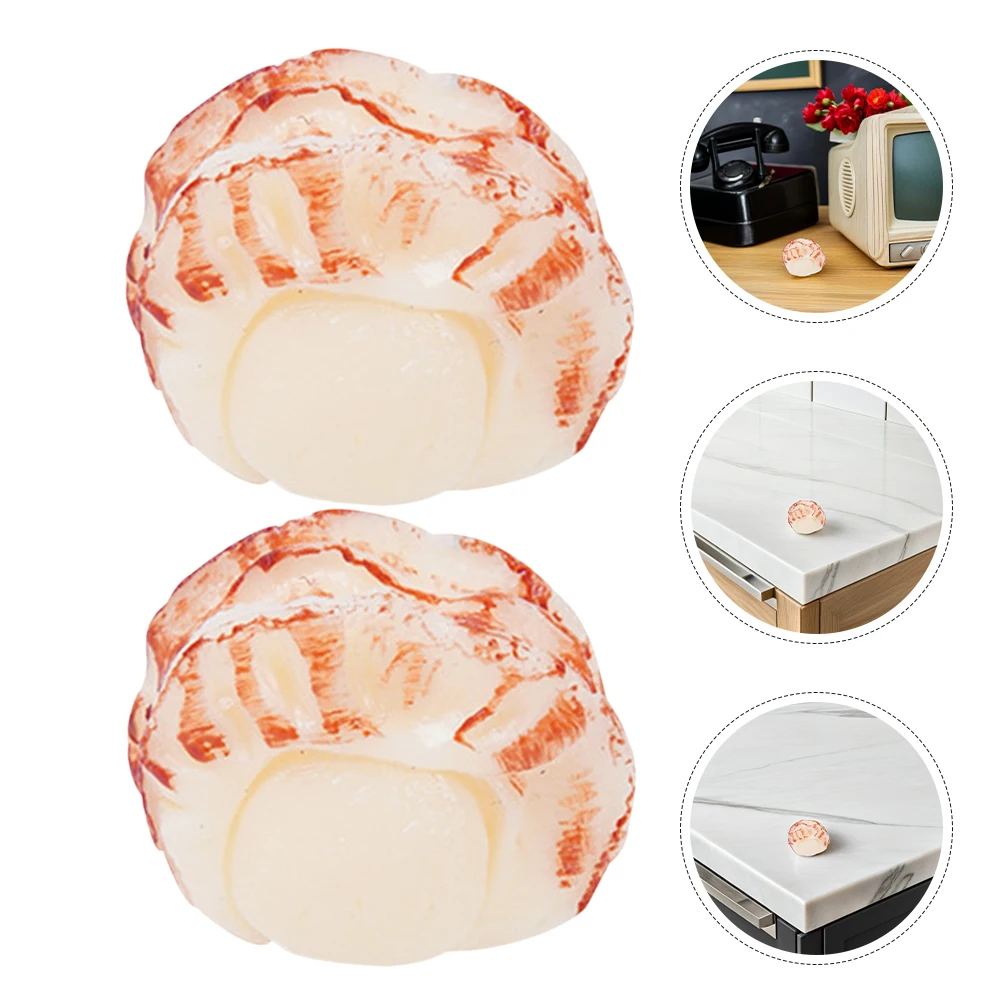 

10 PCS Simulated Food Lifelike Cooked Shrimp Decorative Figurine Toy Model Mini Kitchen Prop Plastic Art Craft Artificial Props