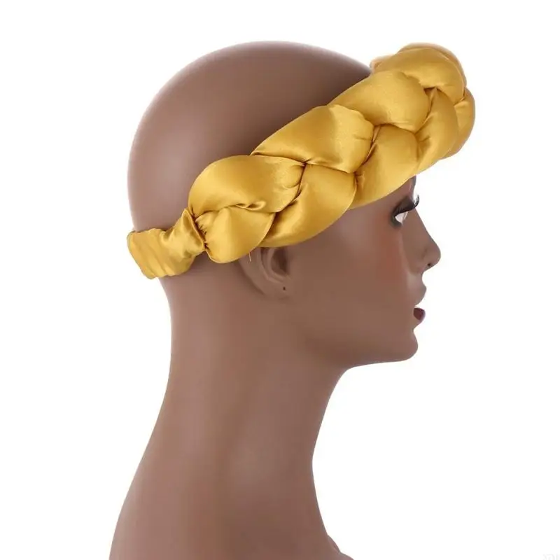 N7YF gevlochten hoofdbanden unisex Hairband Stijlvolle hoofddeksel Polyester Ladies Hoofdbanden