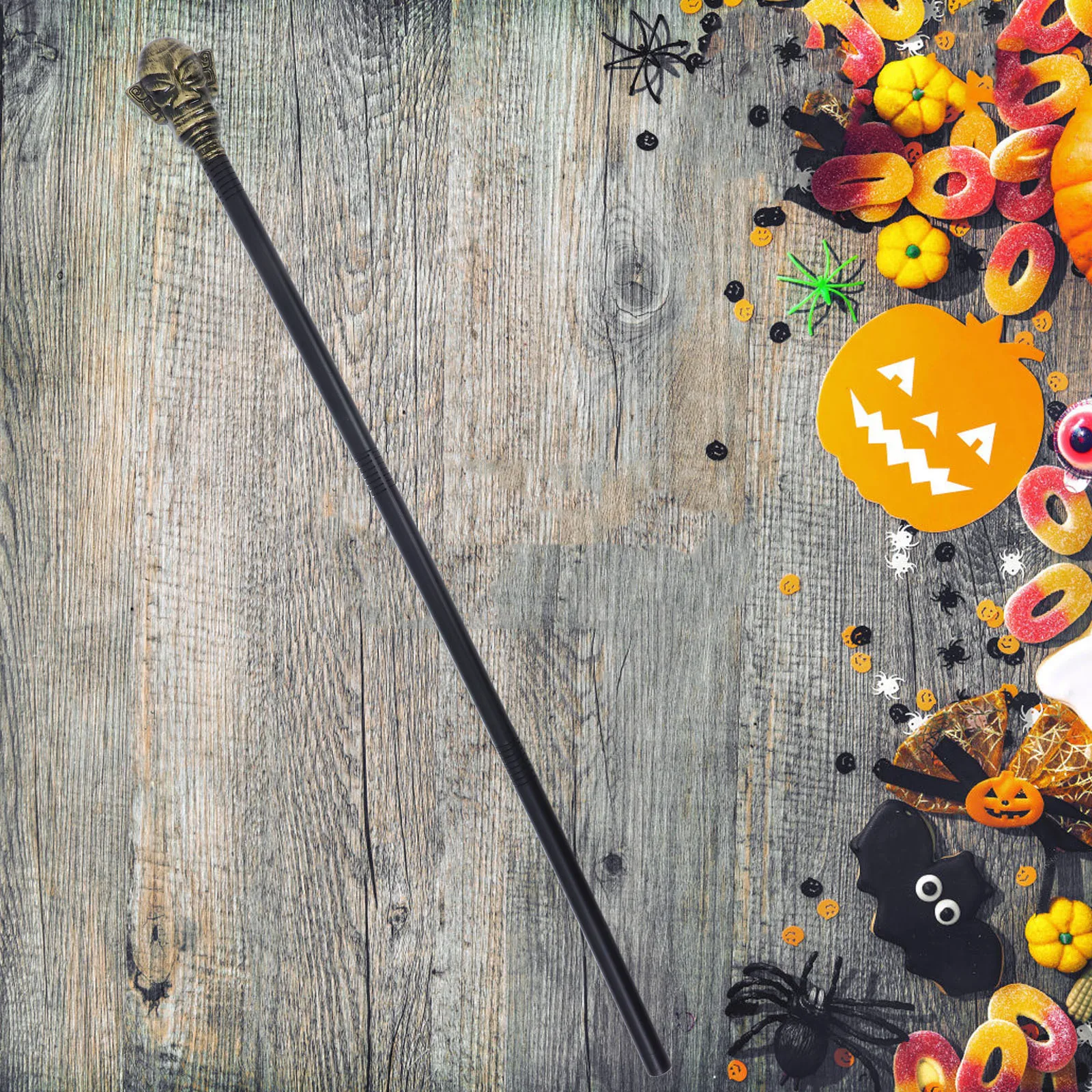 

Plastic Halloween Pharaoh Costume Staff Ancient Egyptian Scepter Prop Walking Cane Mystical Party Accessory Halloween Cane