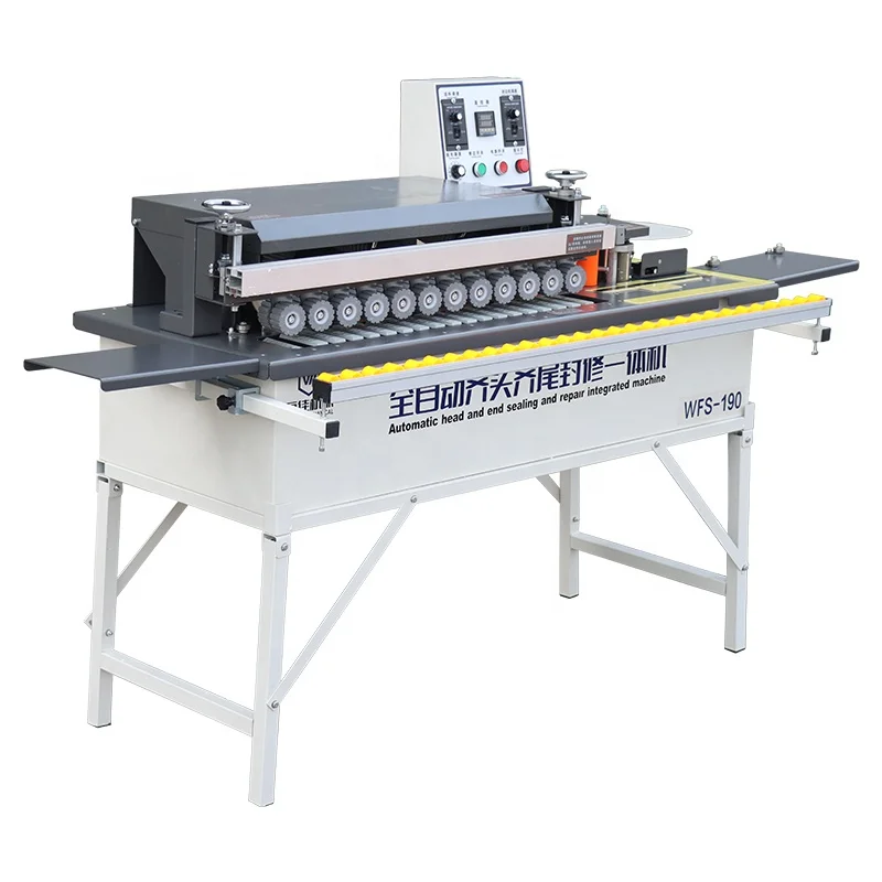 High Speed Automatic Head to Tail Double Trimming Polishing Edge Banding Machine with Big Glue Pot