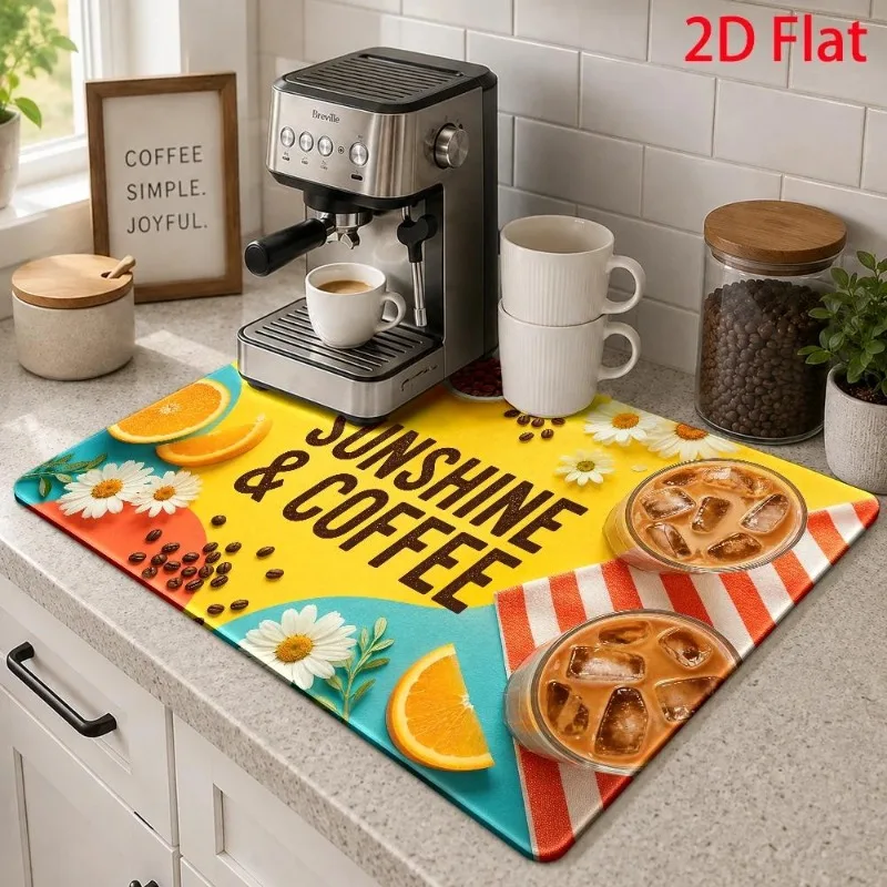 Kitchen Counter Mat Cartoon Angry Pot Pan Splatter Proof Cookware Protection Creative Dinner Pad