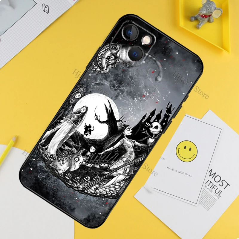 Jack and Sally Halloween Phone Case For iPhone 14 Pro 13 Pro Max 13 Mini 12 11 Pro Max X XS Max 6 6S Plus SE2
