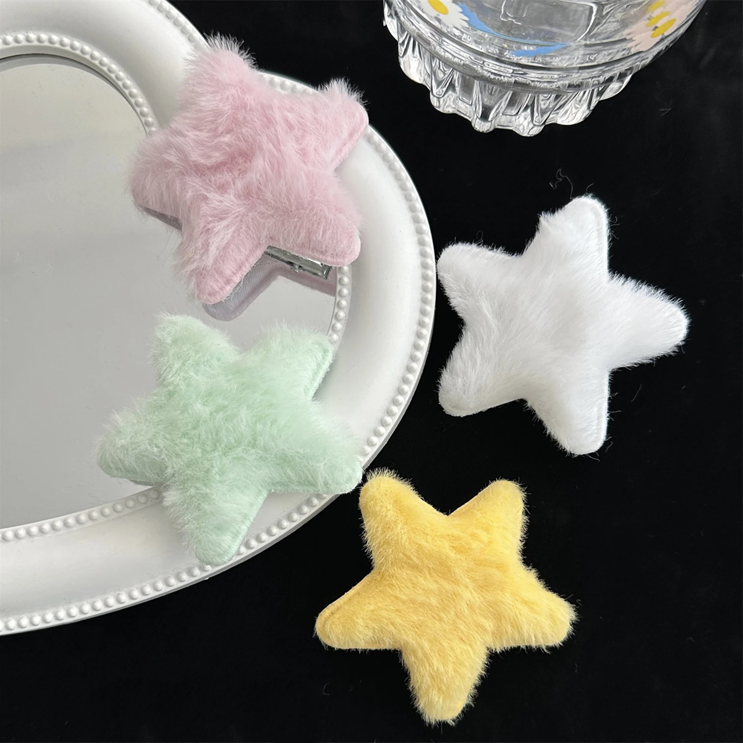 Hair Accessories Plush Star Hair Clip Cute Headdress Minimalist Style Plush BB Hairpins Ornament Sweet Fluffy Barrettes Ladies