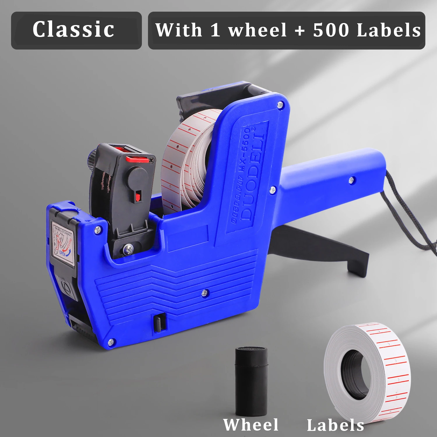 MX-5500 MX5500 8-cijferig draagbaar prijskaartjepistool met 1 inktcoderingsmachine voor winkels Supermarkt $ € £ ₽ Kg