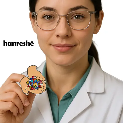 Hanreshe Medical Pills Enamel Pin Pharmacist Brooch for Women Men Lapel Backpack Badge Medicine Jewelry Gifts