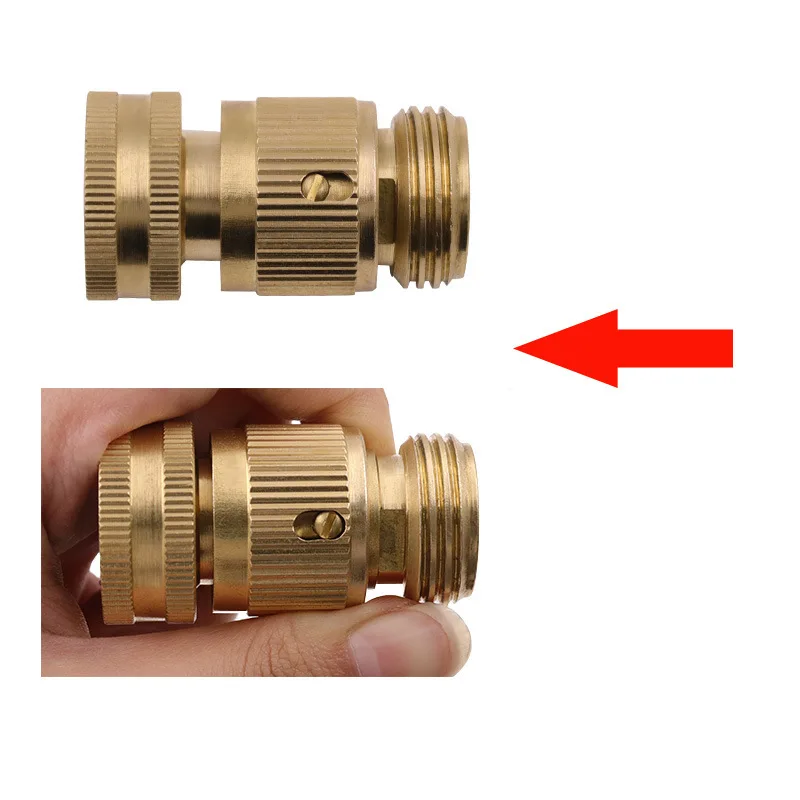 Garden Hose Quick Connect Male Female Solid Brass Water Pipe Fittings 3/4 Inch Threaded Quick Coupling Irrigation Adapter