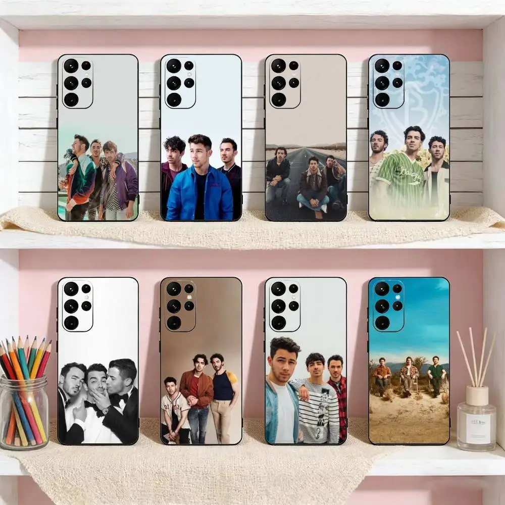 

J-Jonas B-Brothers Band phone Case For Samsung S25,24,21,22,23,30,Ultra,20,Plus,Fe,Lite,Note Soft Black Cover