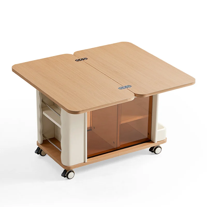 

log wind sofa side table, mobile folding coffee table, living room household tea table