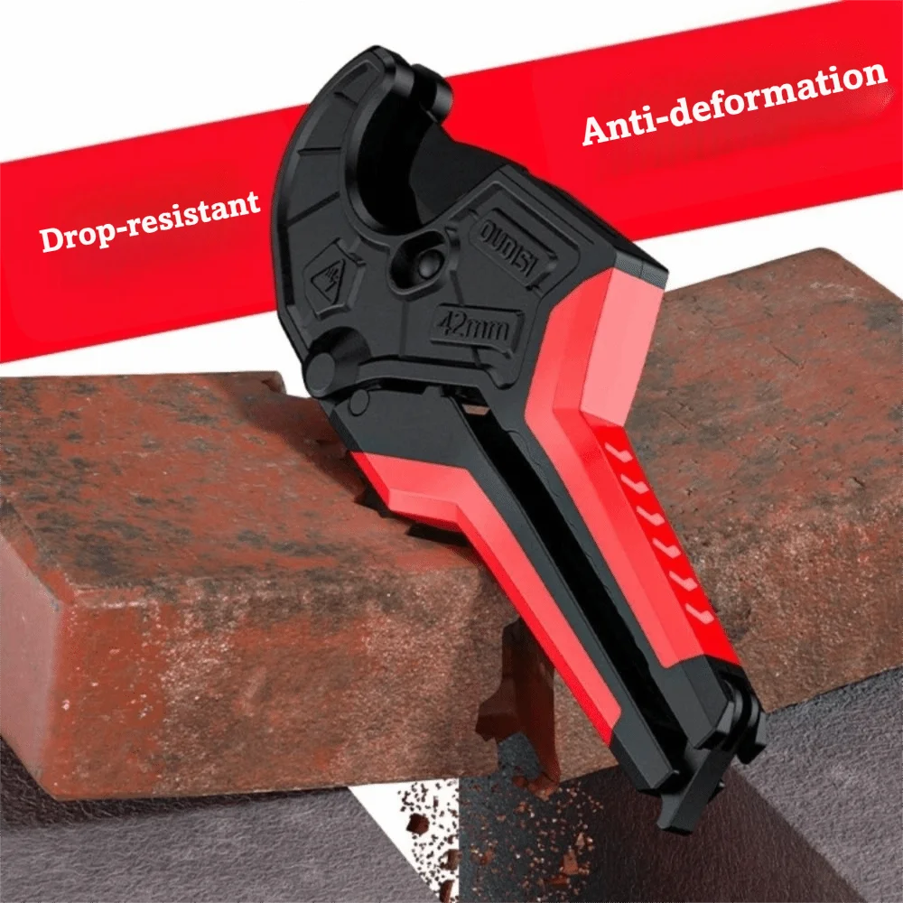 High Hardness Pipe Cutter Aluminum Alloy Body Self-Locking Ratchet Scissors Heavy Duty 0-42mm Ratchet Type Cutter Hose Cutting
