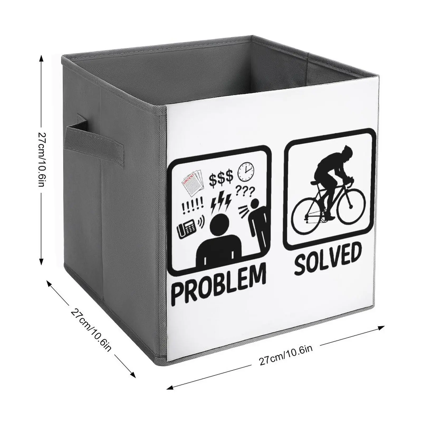 Folding Storage Box Funny  Cycling Essential For Storage Tank Multifunctional Staying Books Super Soft Premium Can Be Folded Deb