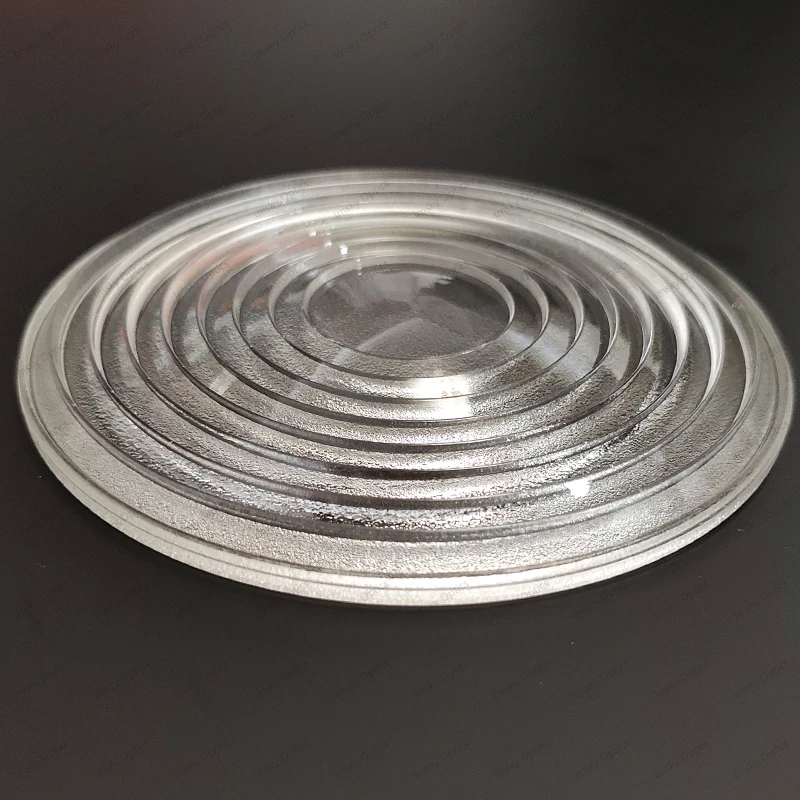 Diameter 50mm 80mm 110mm 112mm 120mm 130mm 150mm kaca Fresnel lensa tinggi borosilikat lampu sorot lensa