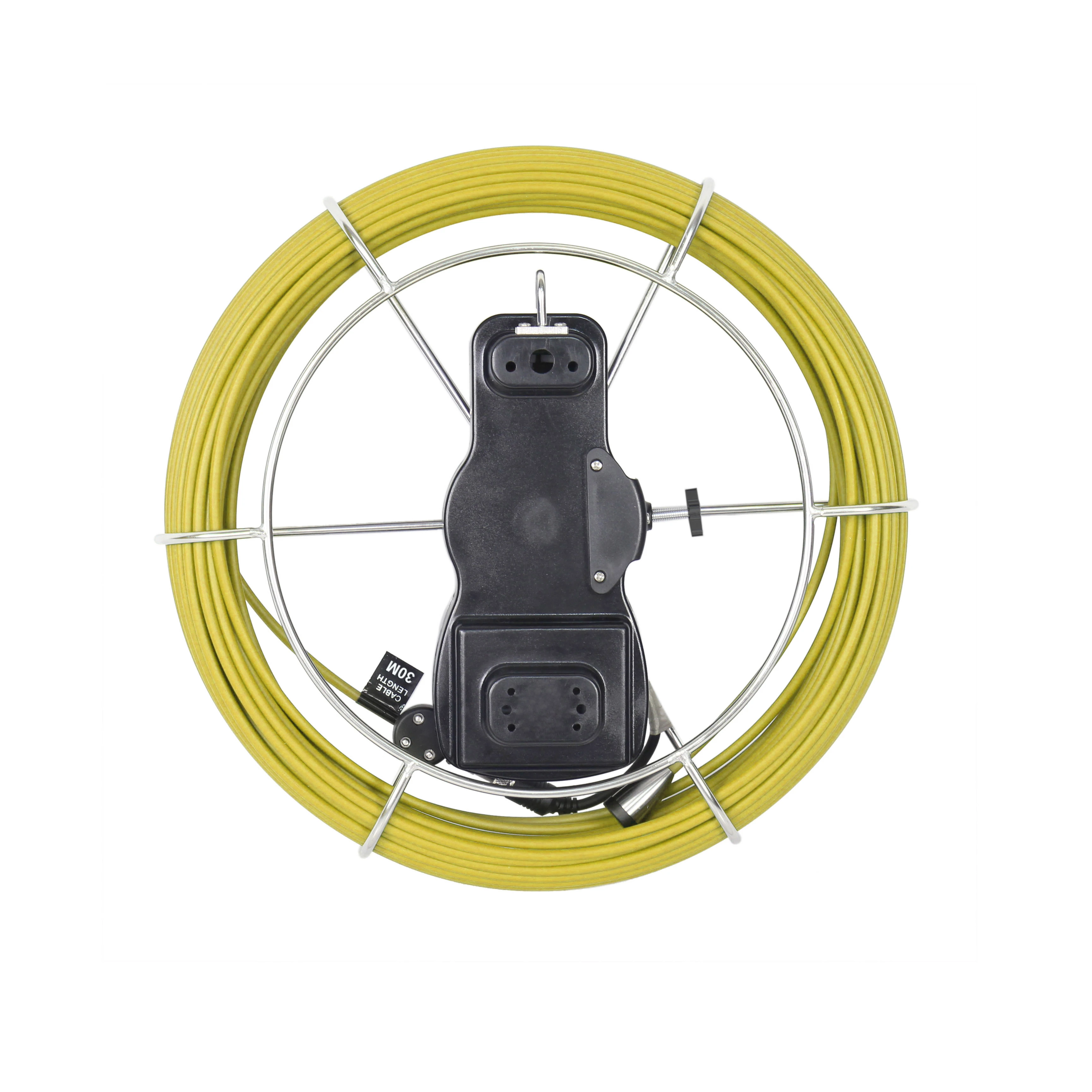 30m Yellow Cable For Pipeline Inspection Camera Analog Telescopic Pole Locator
