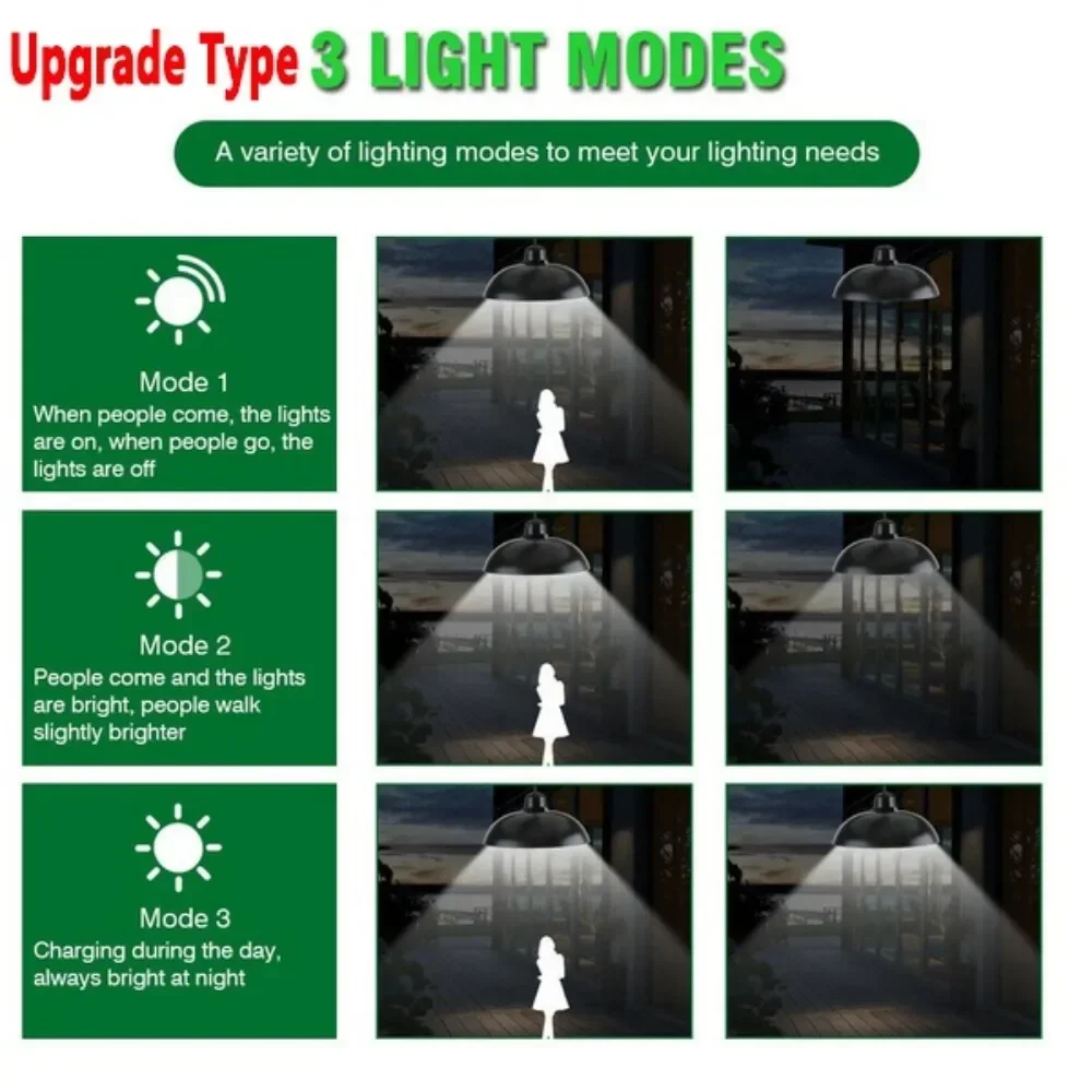 Split Solar Pendant Lamp Outdoor Indoor IP65 Waterproof LED Light with Remote Control Camping Garden Courtyard Linear Lighting