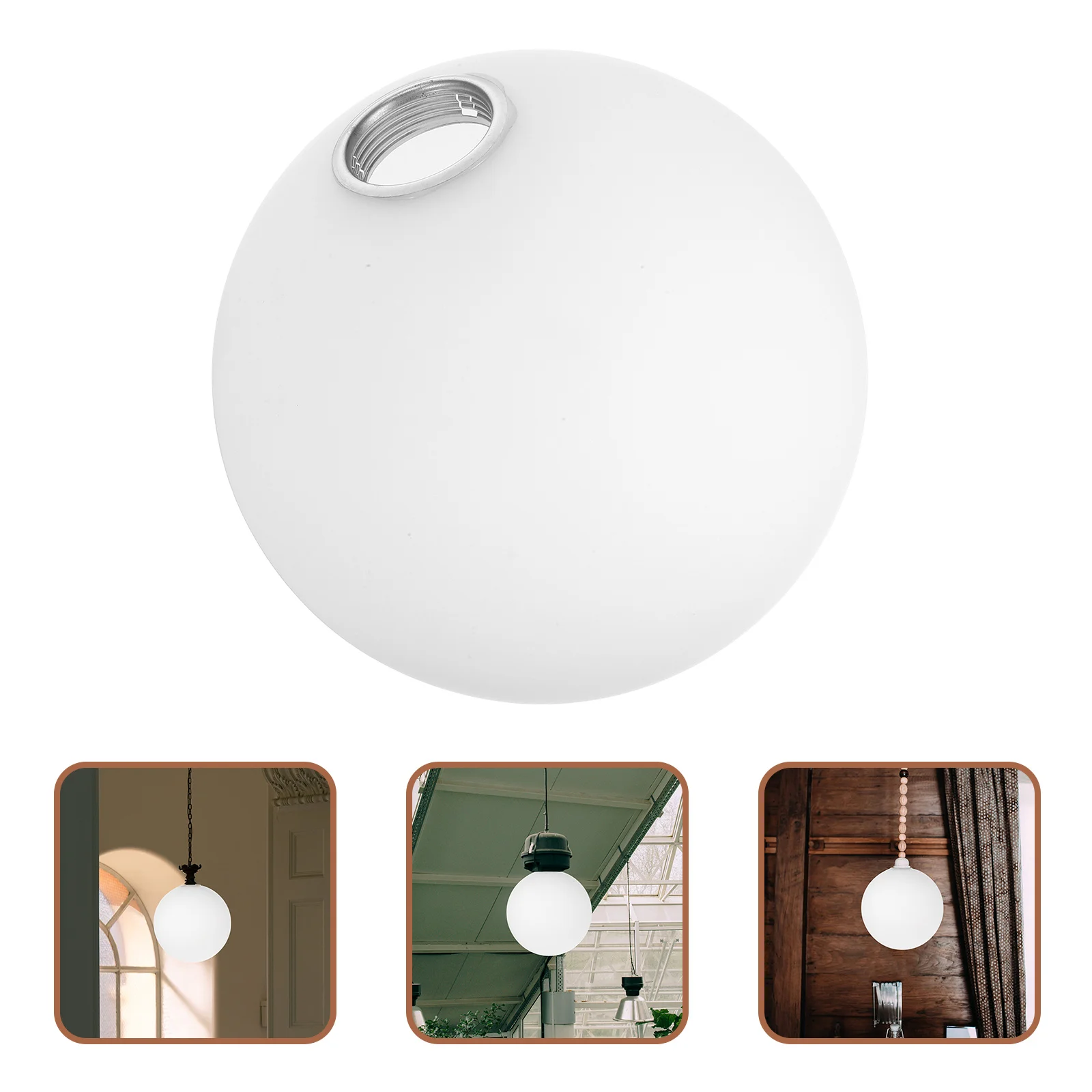 

White Frosted Globe Lamp Shade Glass Round Light Cover for E27 Socket Pendant Ceiling Fan Wall Sconce Replacement