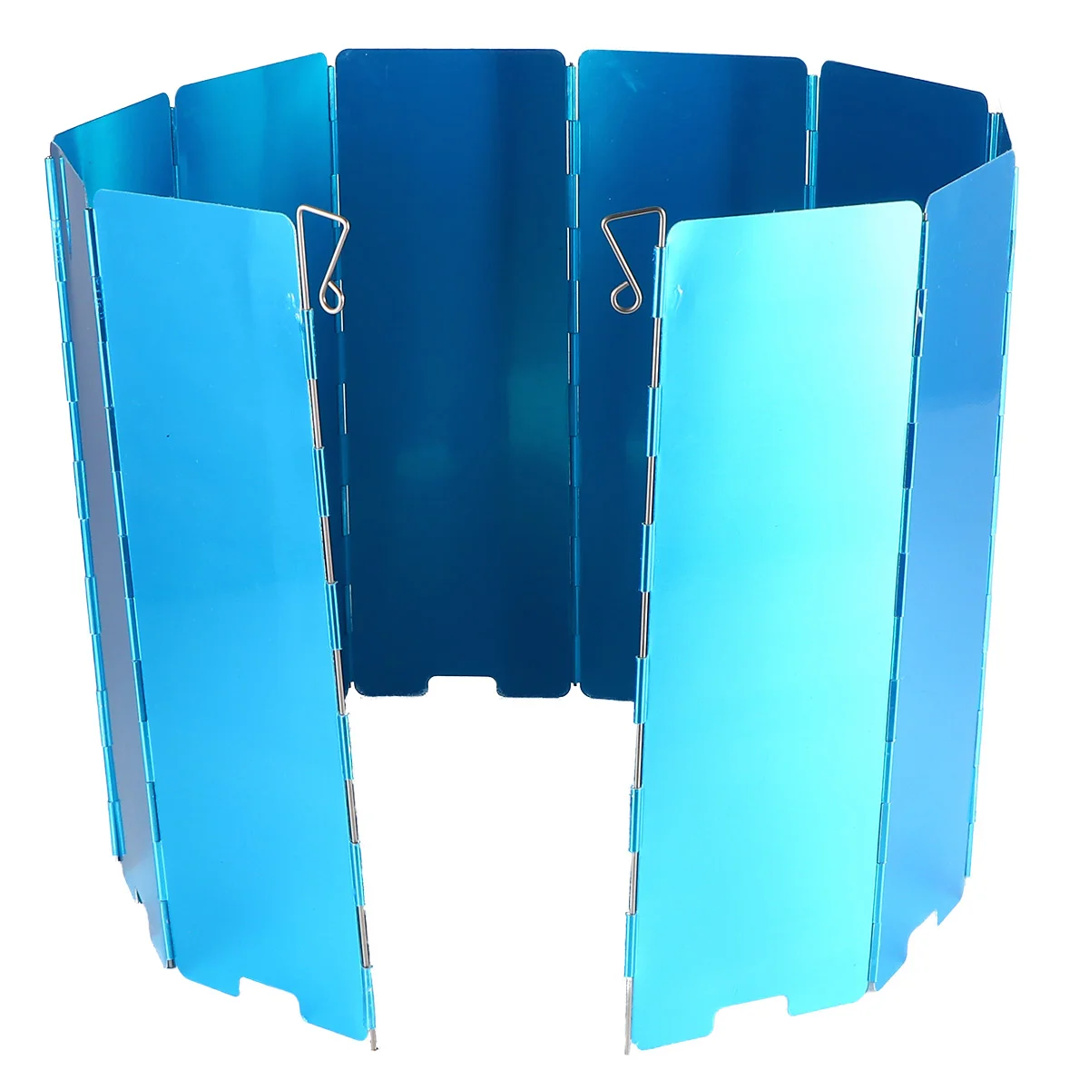 

10 Pcs Portable Camping Stove Windscreen Aluminum Alloy Windproof Screens Foldable Heat Retention Efficient Outdoor