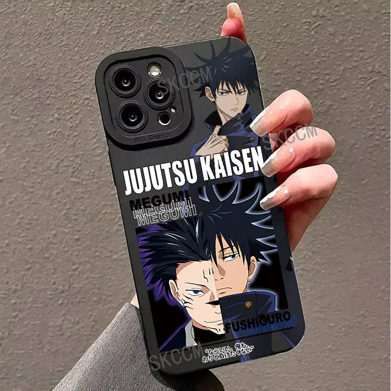 Jujutsu Kaisen Fushiguro Megumi For iPhone 15 14 13 12 11 Pro Max Mini XS Max X XR 7 8 Plus SE2 Fashion Soft Silicone Phone Case