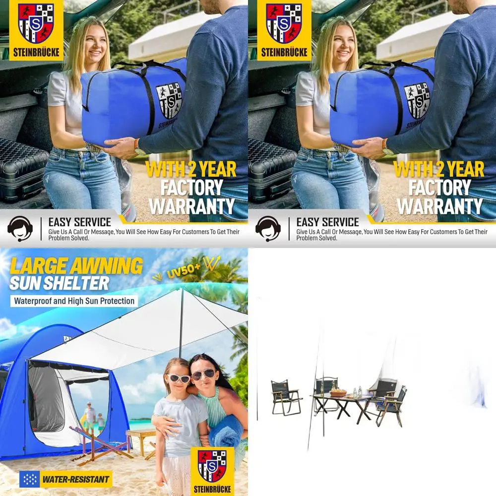 

Spacious 4-Person Car Tent with Waterproof Awning, Easy Setup for Outdoor Adventures