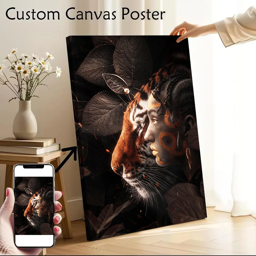 Brother and Sister Printed Canvas Poster Personalized High Quality Wall Art Paintings for Bedroom Modern Home Decoration Room