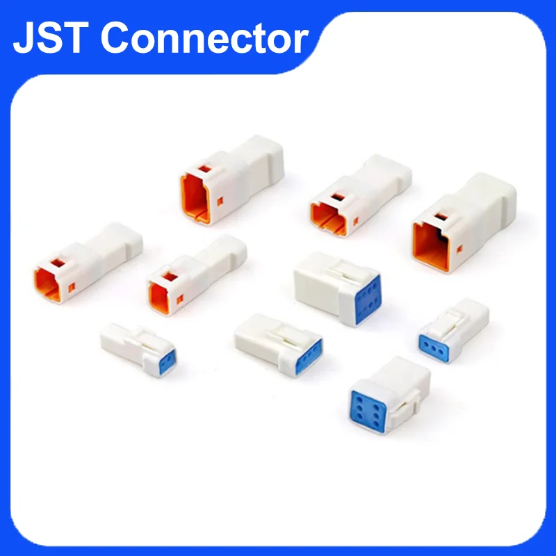 

5/10 Sets JST Wiring Harness Waterproof Connector 2/3/4/6/8 P Male&Female Butt Plug 04T-JWPF-VSLE 03R JST-02T 02R 06T 08T B04B