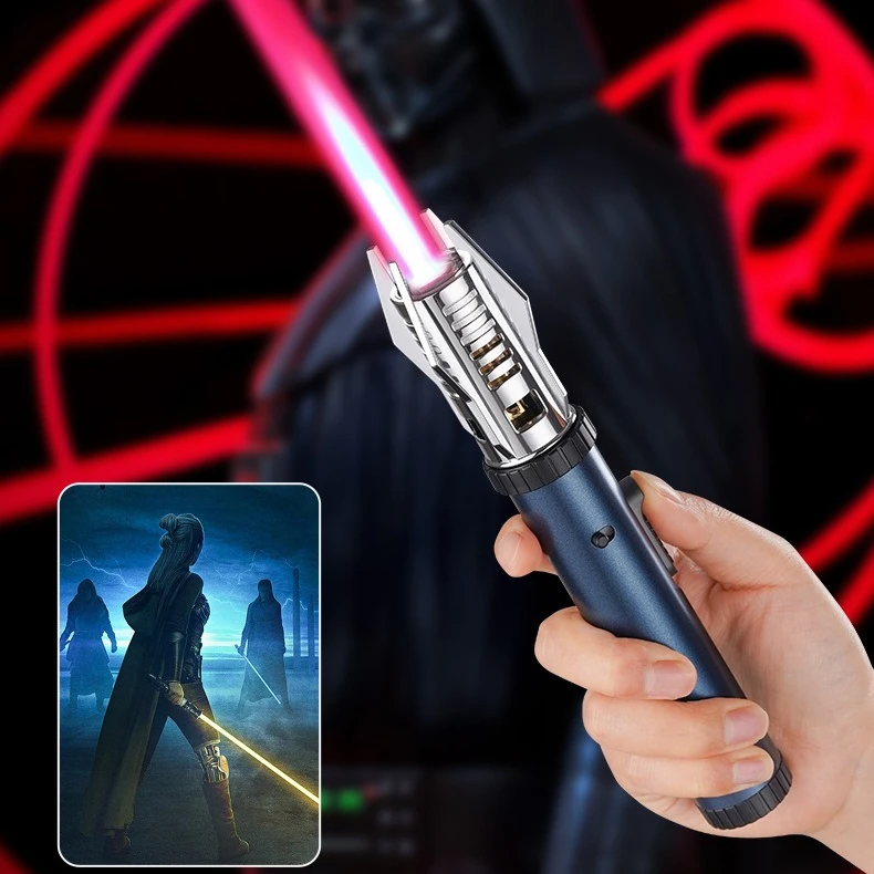 

High-temperature Resistant Spray Gun Gas Windproof Direct Spray Lighter 360-degree Pouring BBQ Cigar Cigarette Accessories