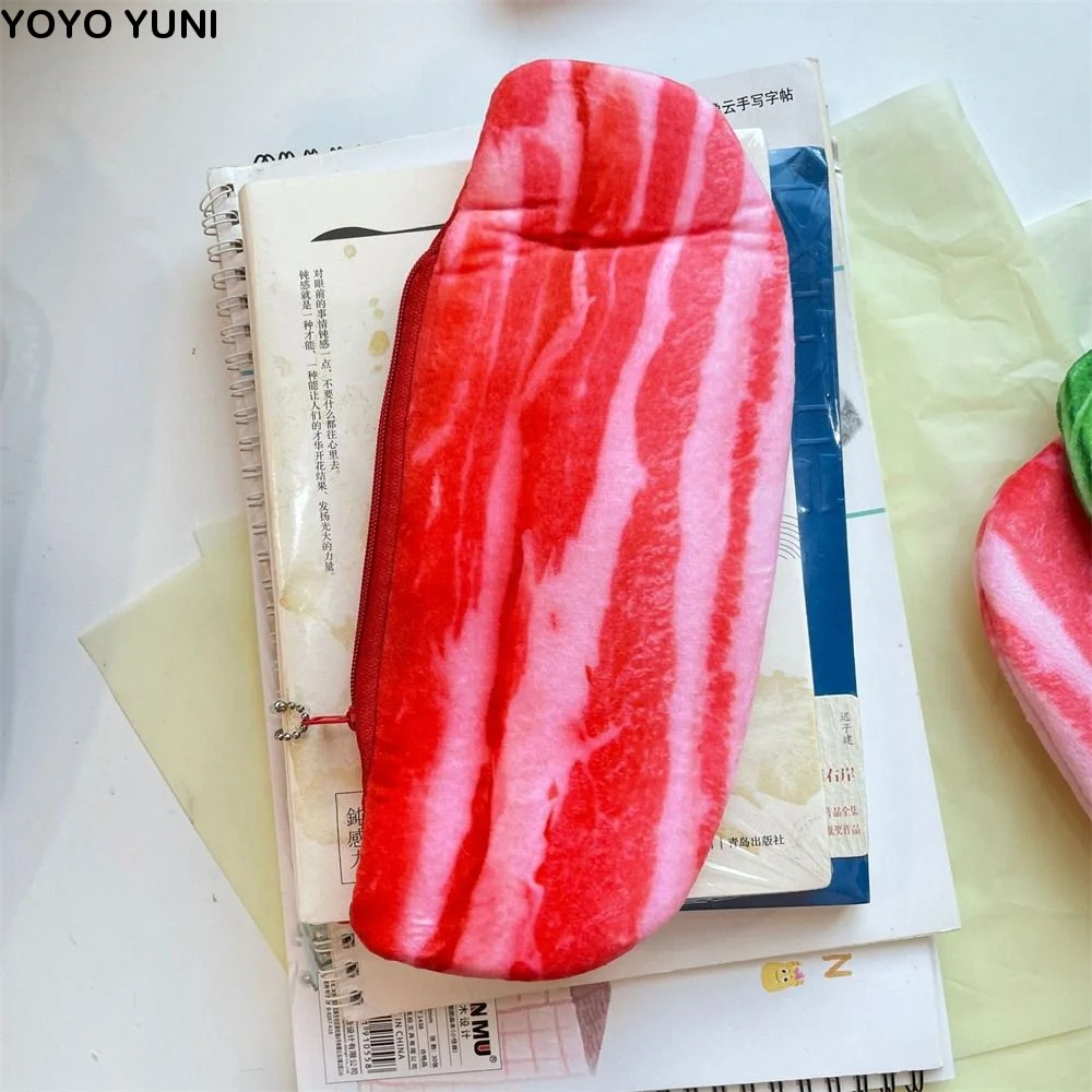 Funny Vegetable Pencil Case Large-capacity Cabbage Pencil Bag Simulated Food Big Purse Stationery Storage Bag Students Kid