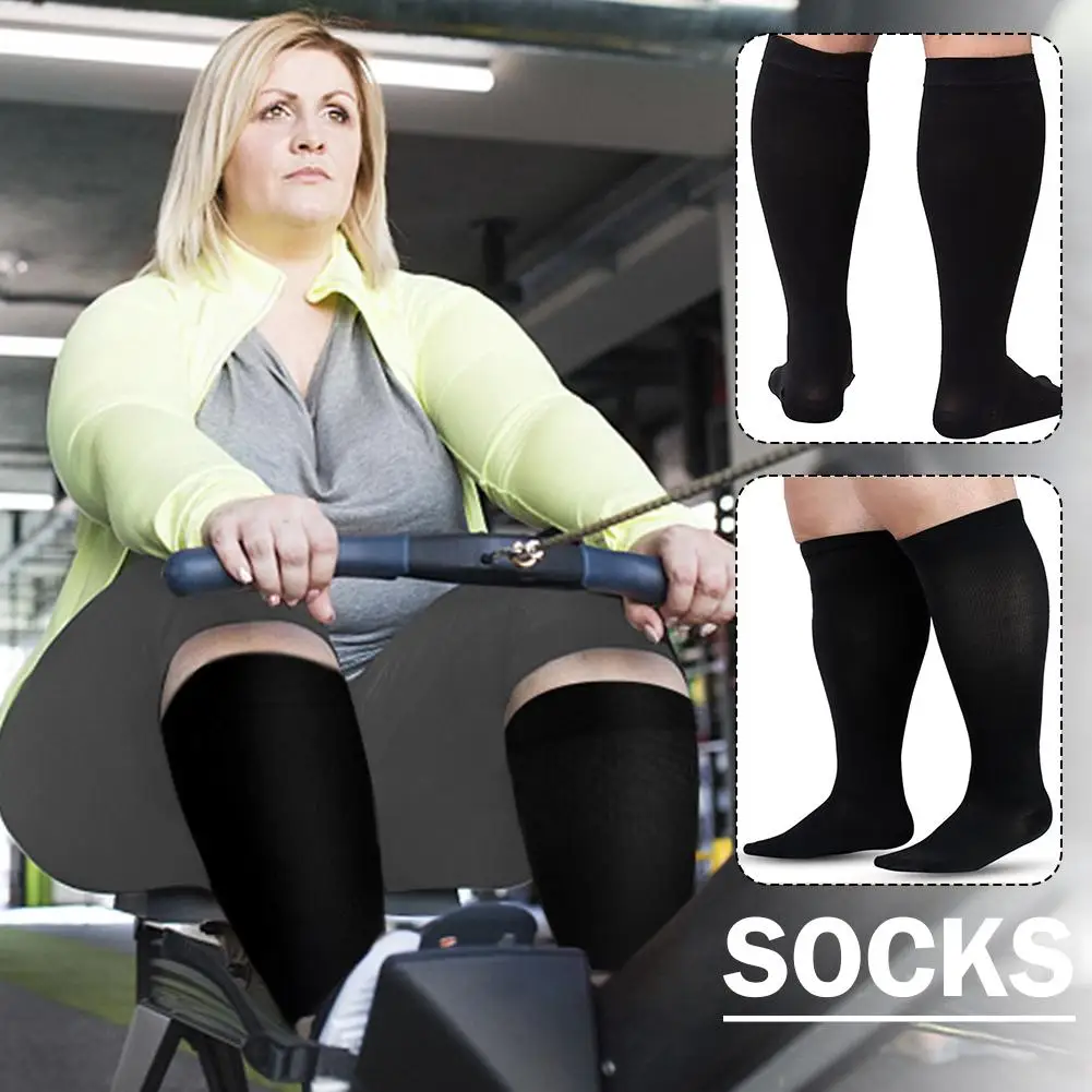 

Fat Plus Size Pressure Socks High Elasticity Fat Socks Fitness Compression Obese Socks Exercise Socks K5O6