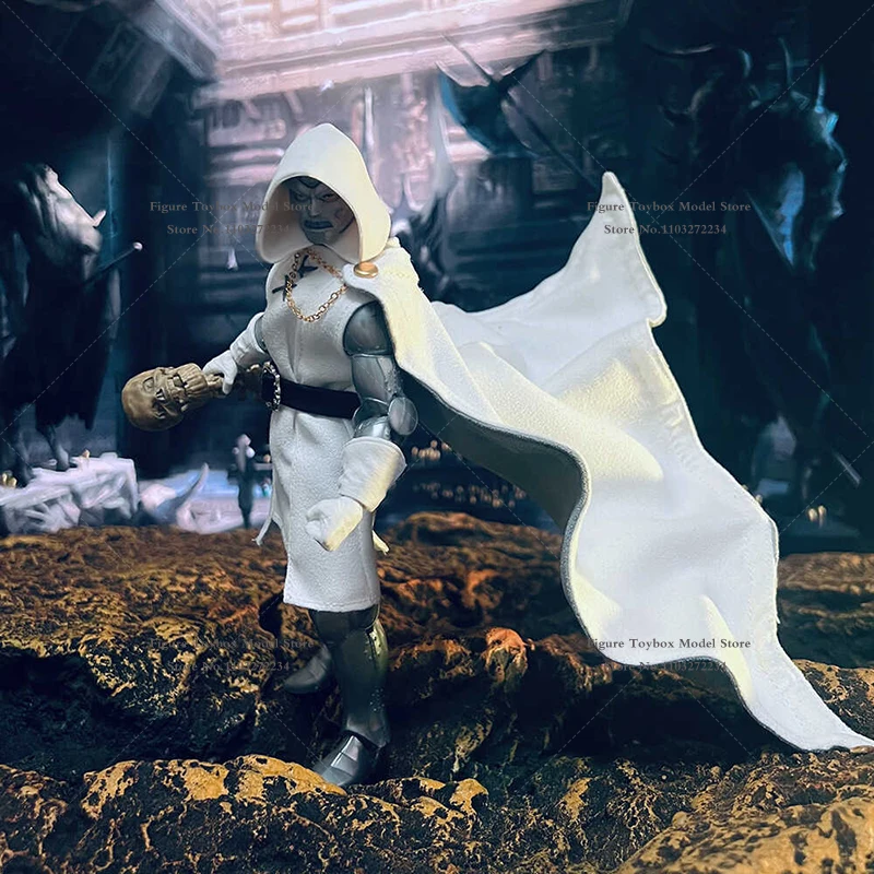 1/12 Ml Figurine Doctor Doom White Hooded Long Cloak Sleeveless Vest Belt Shaped Accessory For 6