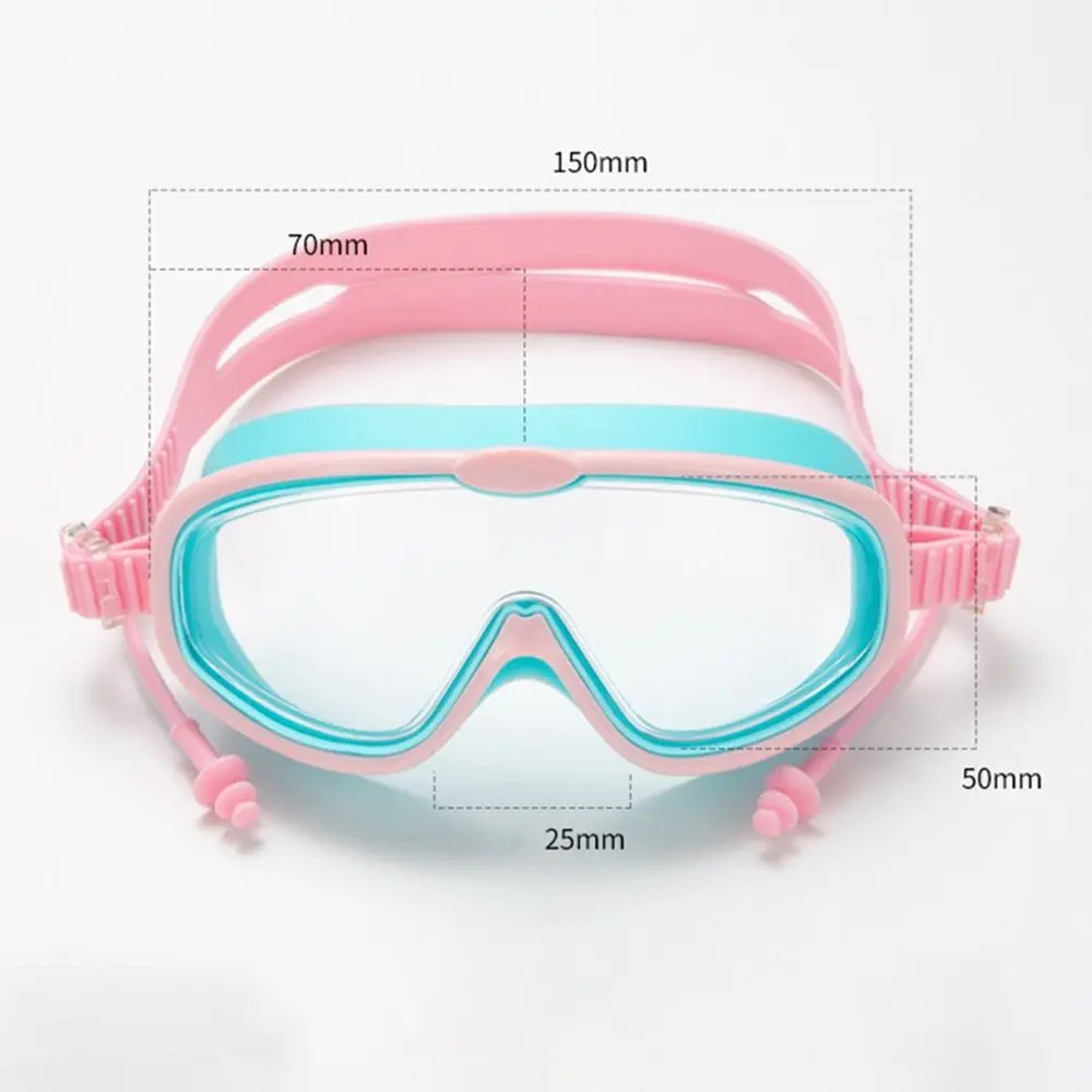 Big Frame Swim Goggles Anti-Fog Wide View Scuba Diving Swimming Glasses with Earplugs for Adult Youth