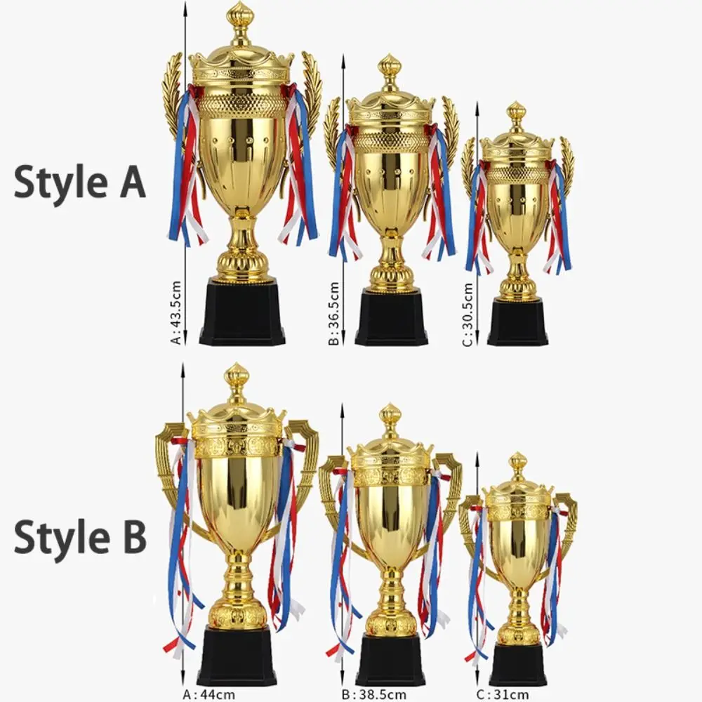 Metal Model Gold Trophy Awards Crown with Lid Small Prize Cup Competition Soccer Sports Games Winner Award Trophy Toy