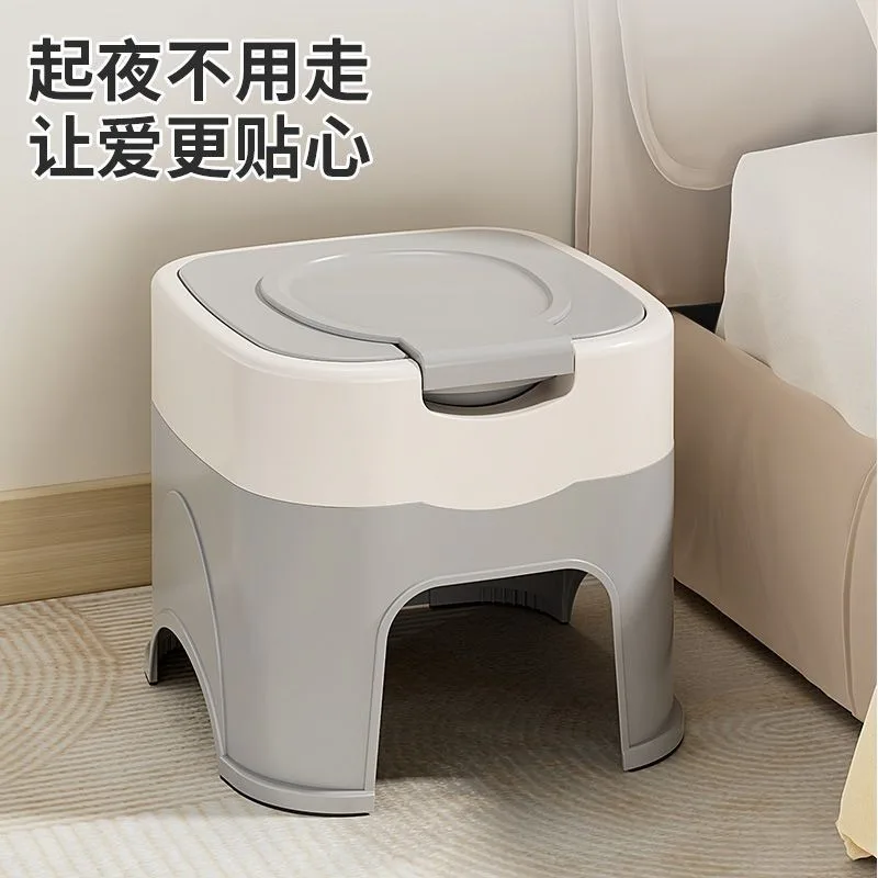New Portable Odor‑Proof Bedside Mobile Toilet For Elderly Pregnant Women Adult Home Bedroom Night Use