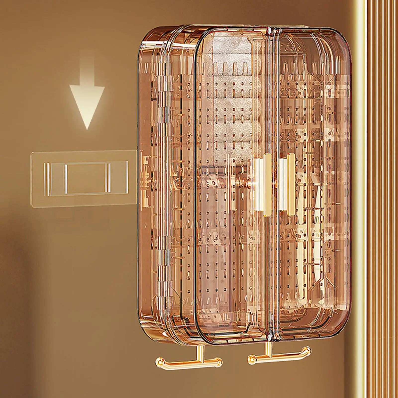Jewelry Organizer Holder, Jewelry Cabinet Large Display Storage Jewelry Hanger Jewelry Box for Body Jewelry, Rings, Earrings