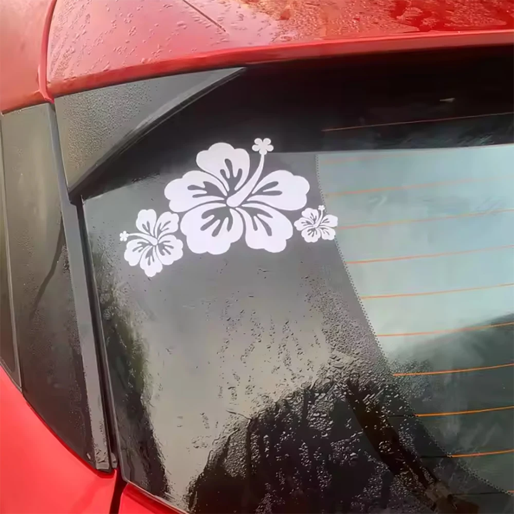 20 Pack Hibiscus Flower Stickers Car Full Body Styling Decor Decals Accessories Vinyl Parts Cute Flowers Decoration