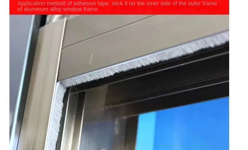 5/10/20M Neues Winddichtes Dichtungsband für Zuhause, Felltürdichtung, Schalldämmung für Türen und Fenster, Staubschutzstreifen, Wetterschutzleiste – Detail 5