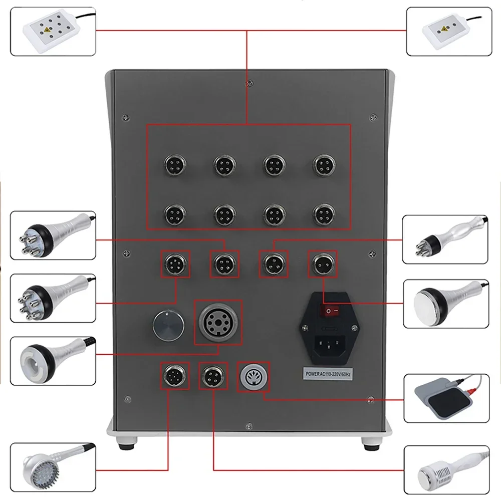 9 w 1 kawitacja ultradźwiękowa maszyna do spalania tłuszczu RF urządzenie wyszczuplające do ciała EMS LED Photon odmładzanie skóry Lifting dla urody — zdjęcie 5