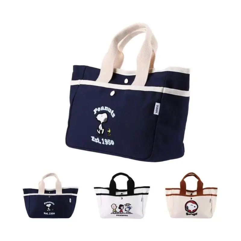 New Snoopy Handbag Kawayii Large Capacity Student Portable Storage Bag Ins Korean Cartoon Anime Birthday Gift for Friends