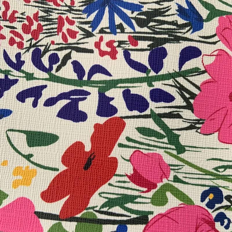 

Fancy Flower Printed PVC Synthetic Leather For Handbag Materials