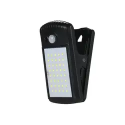 Luces de Clip solares para exteriores, de 3 modos Sensor de movimiento, luz de valla Solar Ip65, luz inalámbrica impermeable para cubierta, pared, garaje, 40led