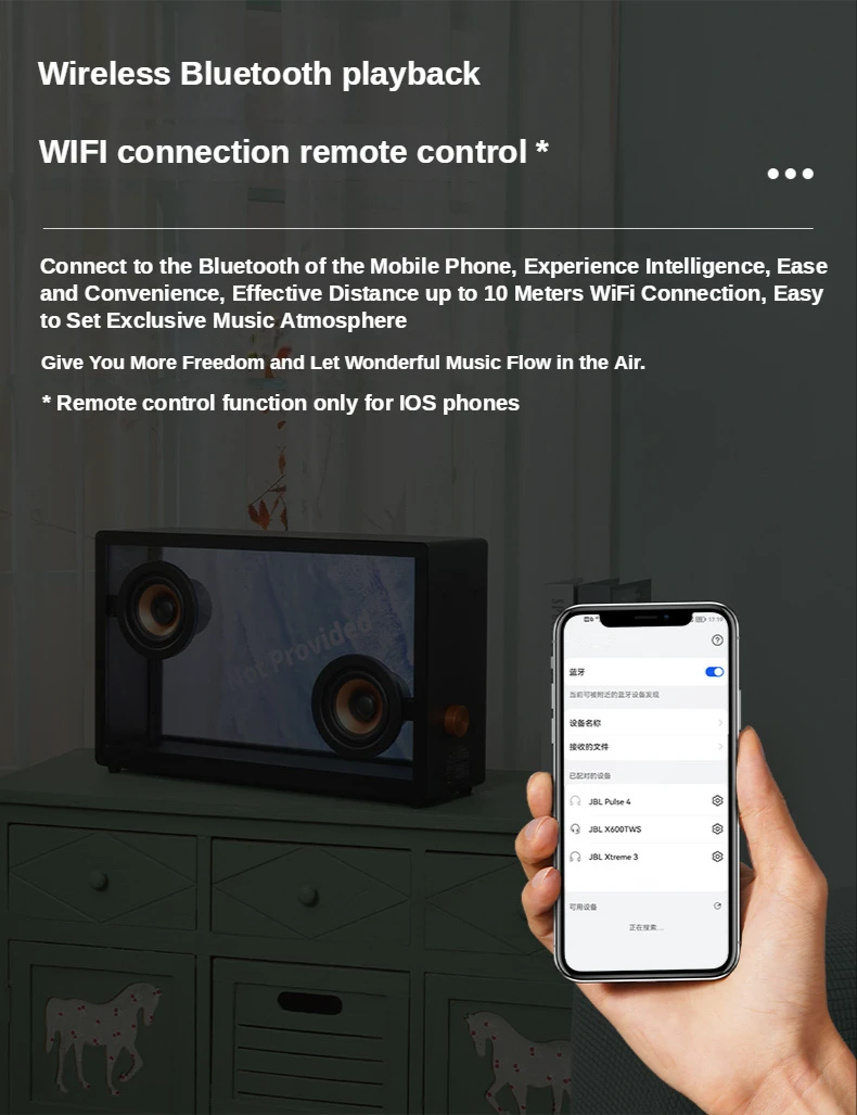تصميم جديد ذو أسنان زرقاء شفافة مع كلمات معلقة صوت عادم وعمود بصري مكبر صوت Hifi لاسلكي نشط #5