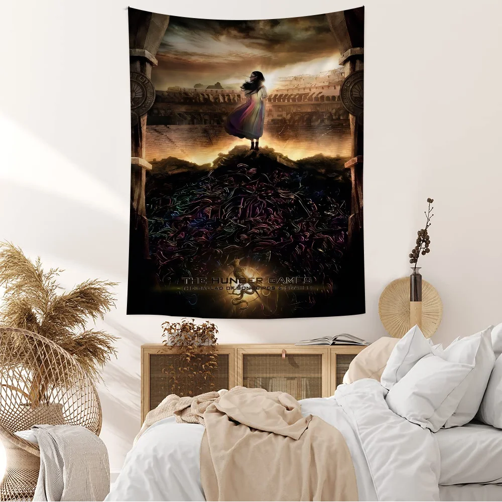 Hunger Games Ballad Songbirds Snake Tapestry Anime Hanging Hippie Wall Rugs Printed Buddha Wall Decoration Bohemian Art Decor
