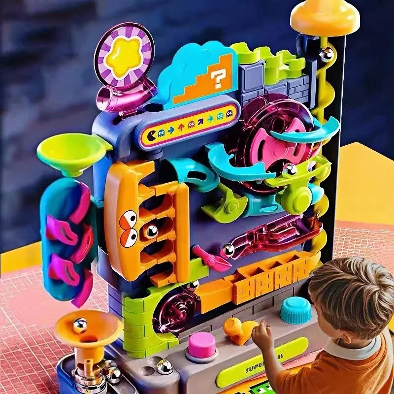 Szalona Gra z Kulą, Labirynt dla Dzieci, Poziomy Przygodowe z Kulami, Trening Myślenia i Sensoryczny, Interaktywne Zabawki Puzzle dla Dzieci