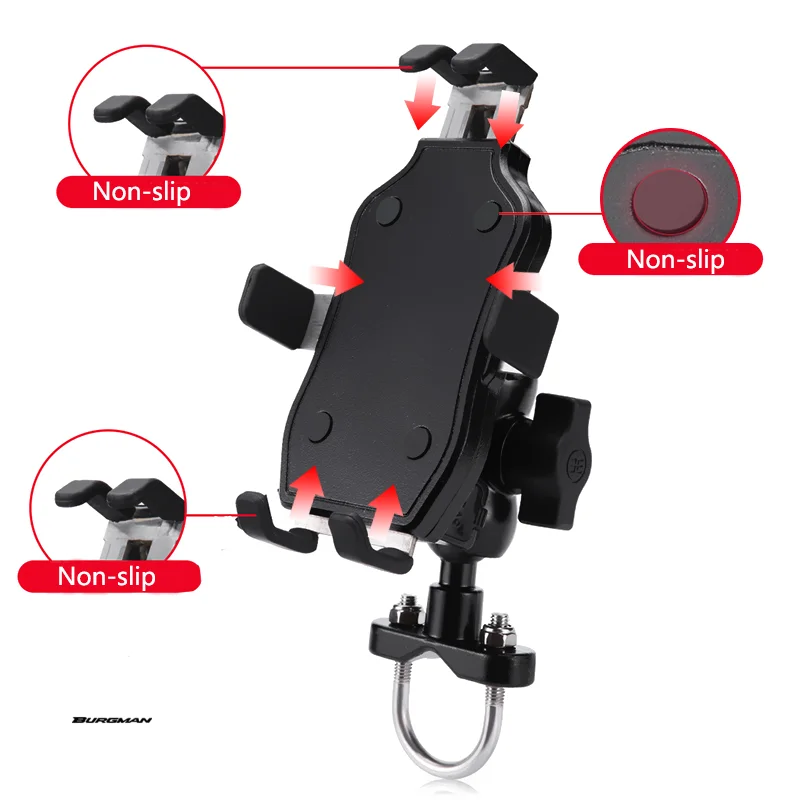 For SUZUKI Burgman 400 650 125 AN400 AN650 AN SKYWAVE 400 Motorcycle CNC Handlebar Mobile Phone Holder GPS bracket