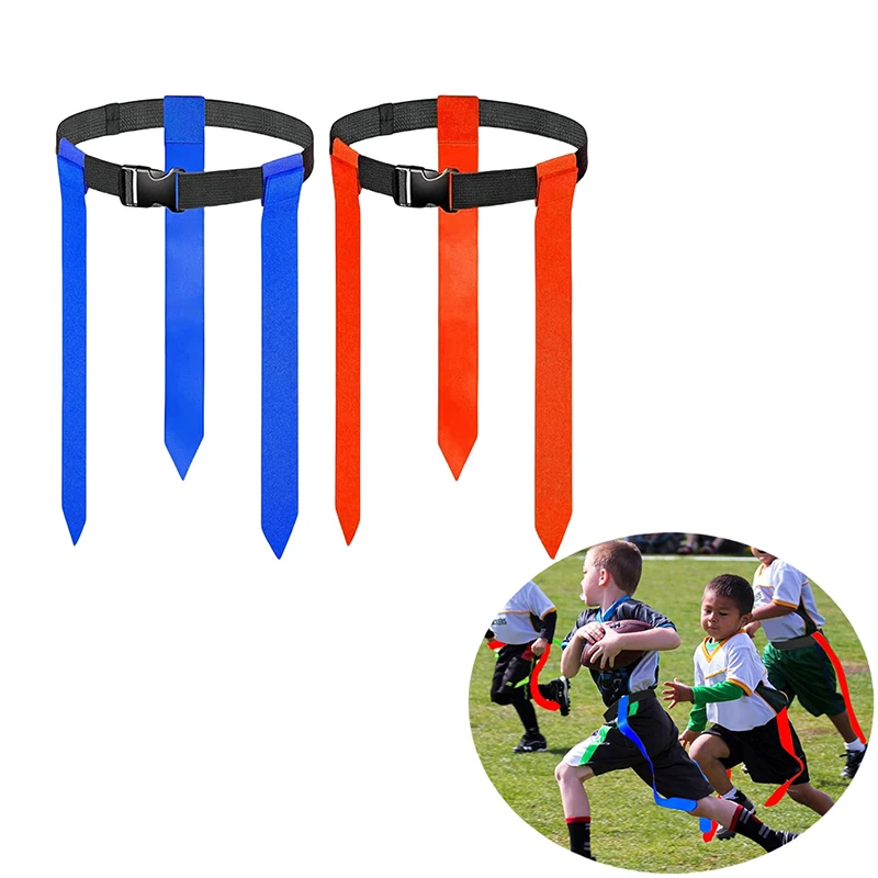 Sports Flag Football Webbing Waist Flag Bright Color Adjustable Competition Training Equipment PVC American Soccer Buckle Belt