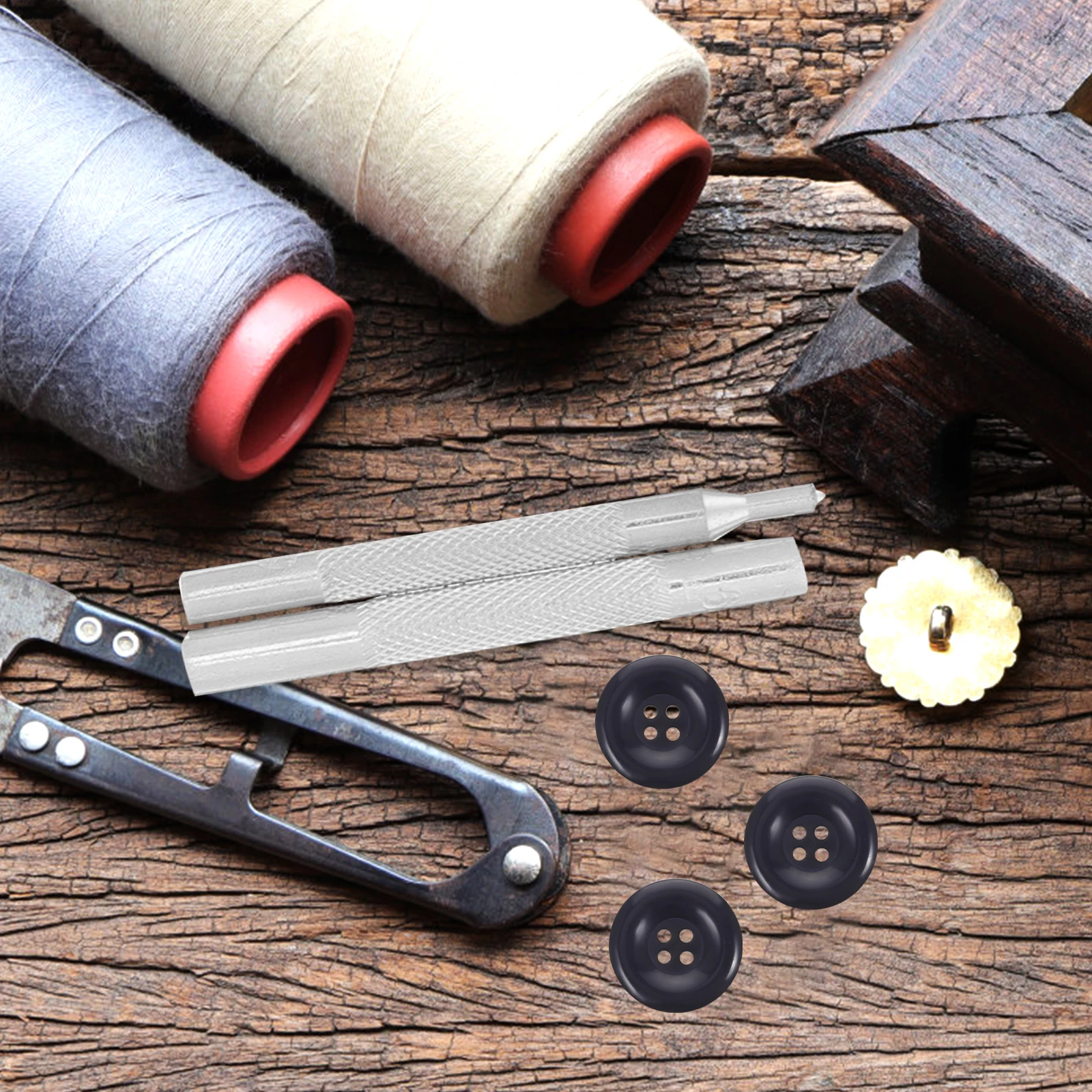 

50pcs Blue Suit Clothes Buttons Jacket Buttons 4 Holes Resin Coat Sewing Clothing Replacement DIY Fashionable Handmade