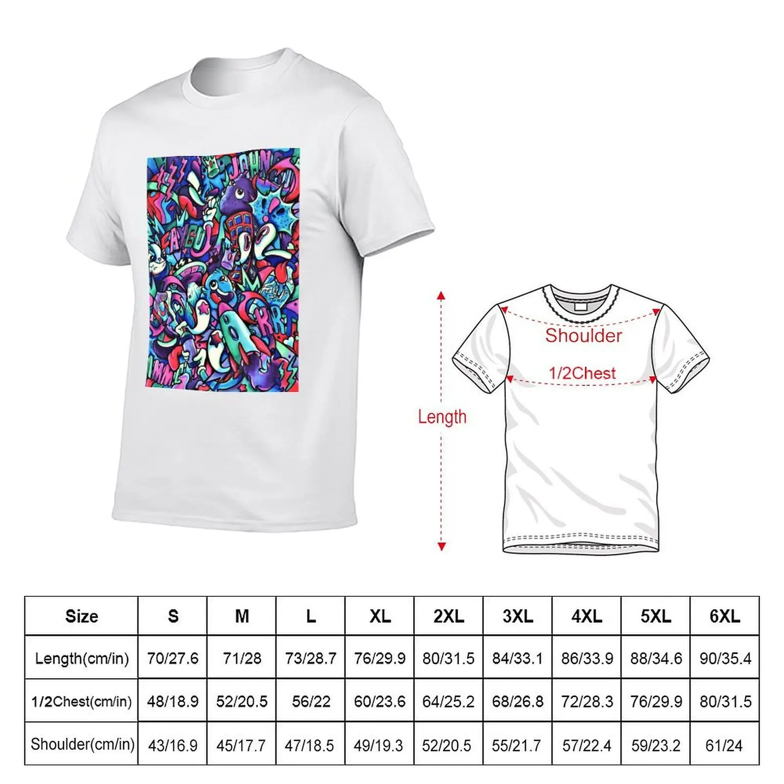 F A Y G O // Copic Marker Doodle T-Shirt t shirts for man pack cotton cotton t shirts high quality man t shirt luxury T-shirt