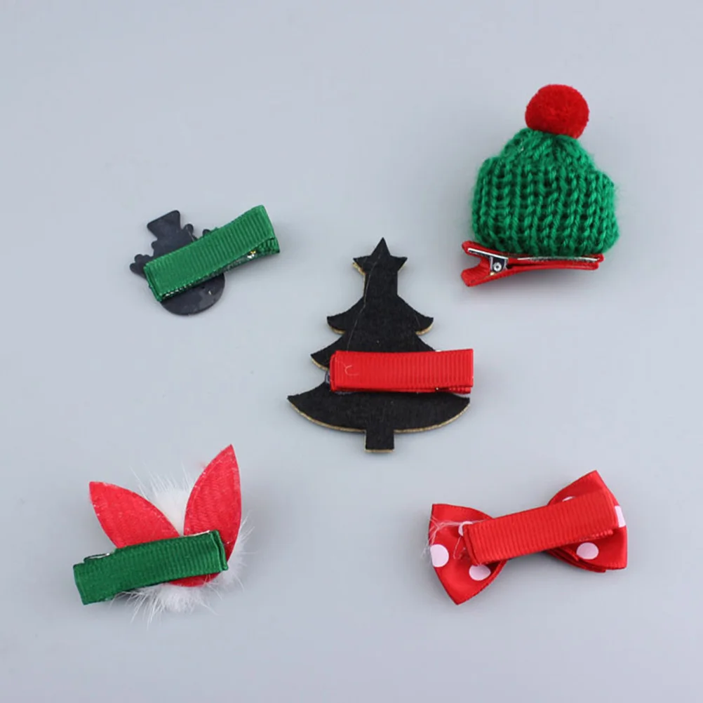 

10pcs Christmas Alligator Hair Clips Santa Hat Designs For Baby Girls Toddlers Kids Stylish Holiday Hair Accessories