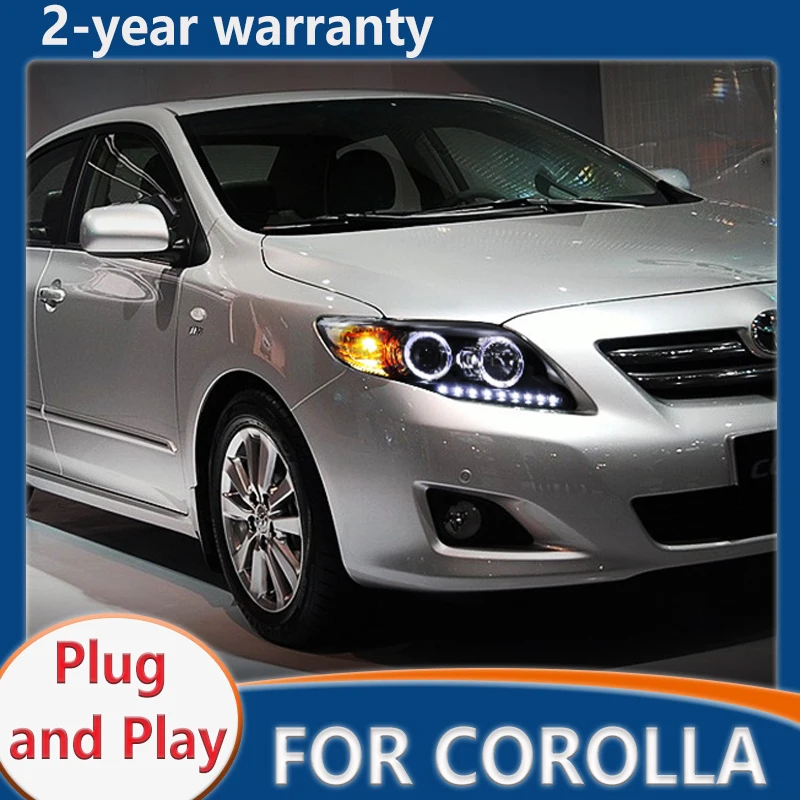 

For Toyota Corolla Headlights 2008 2009 2010 LED Headlight LED DRL Dynamic Turn Signal Hella 5 Bi-Xenon Projector Lens Hid D2H
